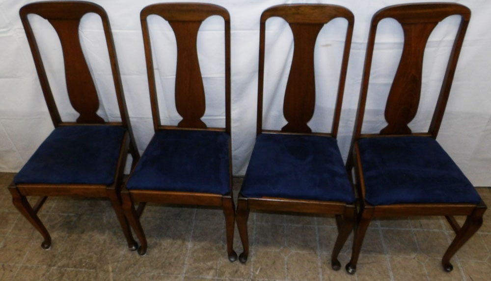 Four Antique Cherry Dining Chairs - 2