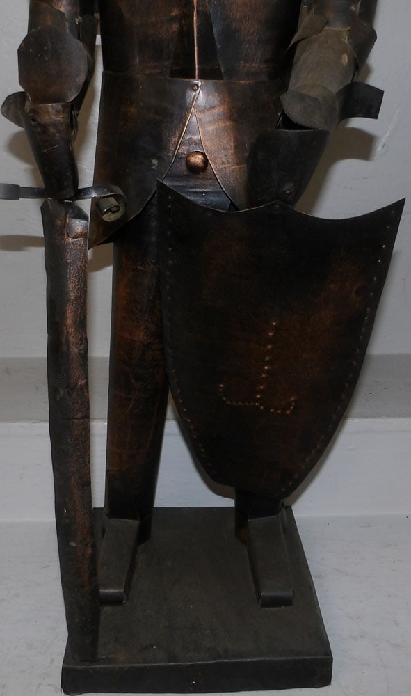 Painted Tin Medieval Statue - 3