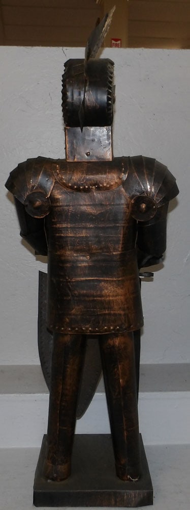Painted Tin Medieval Statue - 5