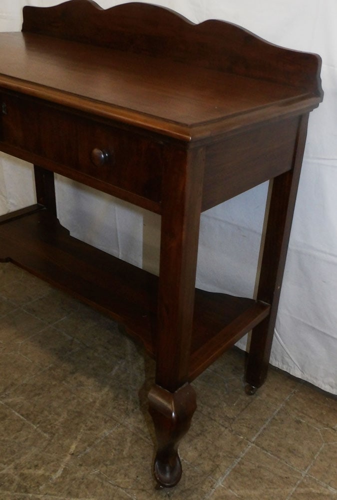 Antique Walnut One Drawer Server - 4