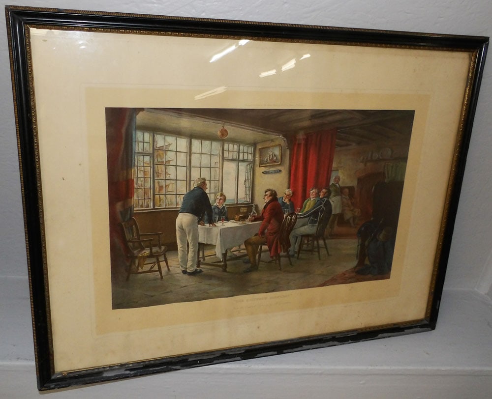 Antique Framed Print: Antique Framed Print . 23 1/4" x 30 3/4" ALL DESCRIPTIONS AND ANY CONDITION STATEMENT GIVEN BY LANGSTON AUCTION GALLERY ARE STRICTLY OPINIONS AND LANGSTON'S SHALL HAVE NO RESPONSIBILITY FOR ERRORS OR 