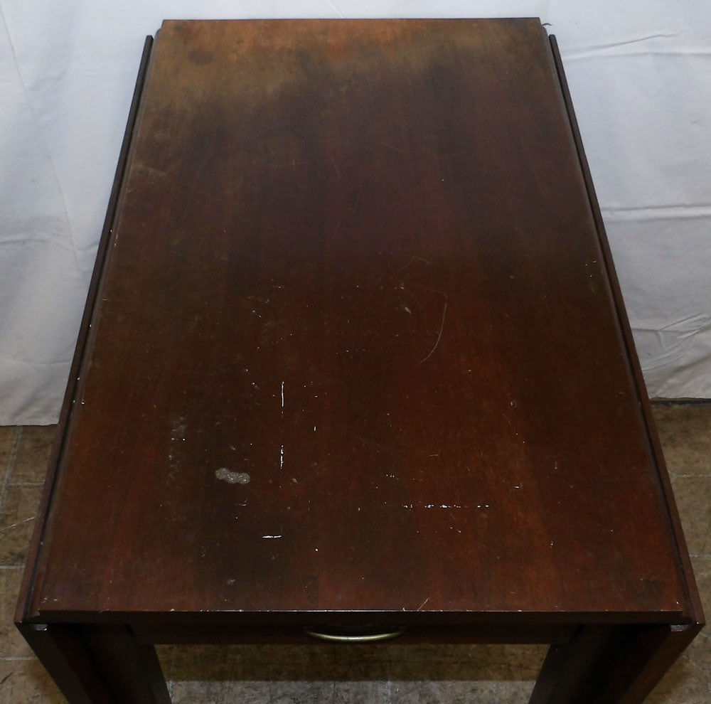 Cherry Drop Leaf Table with One Drawer - 2