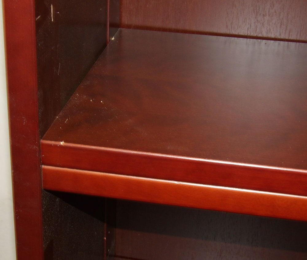 Modern Cherry Open Bookshelf - 5