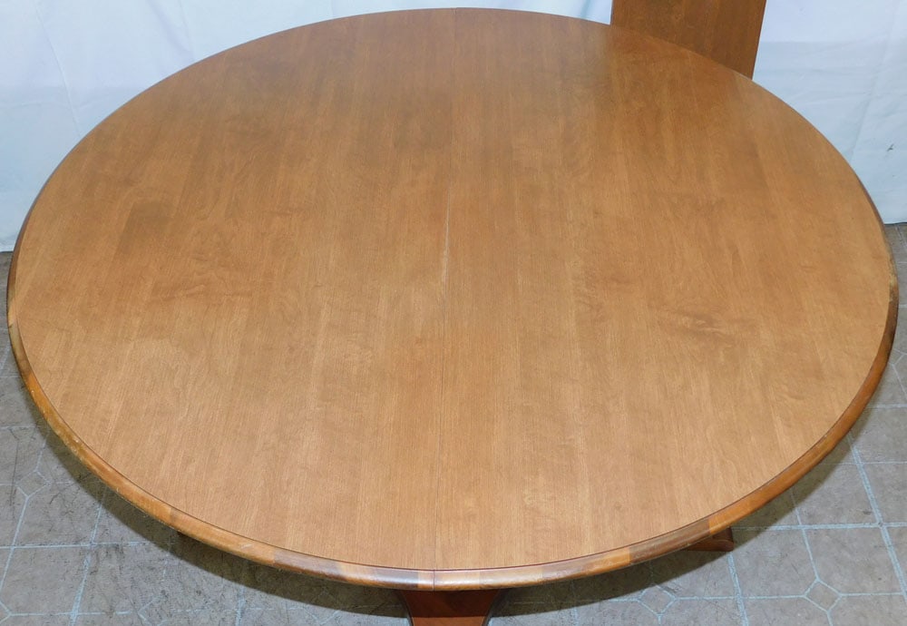 Round Kitchen Table with One Leaf - 2