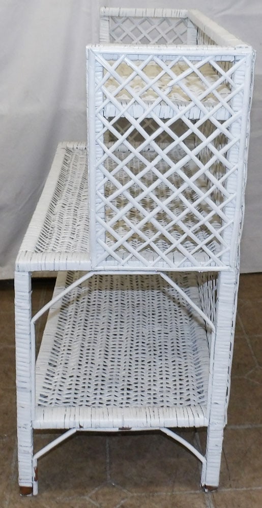 Painted Rattan Shelf - 2