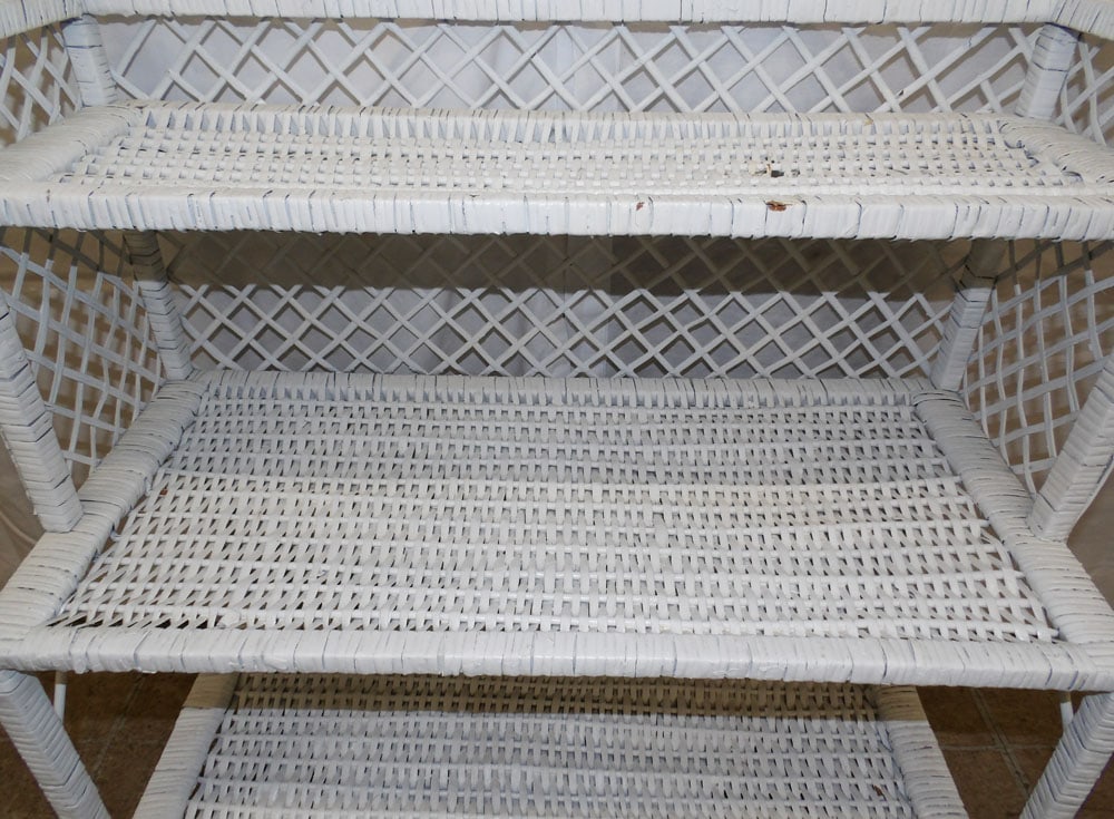 Painted Rattan Shelf - 6