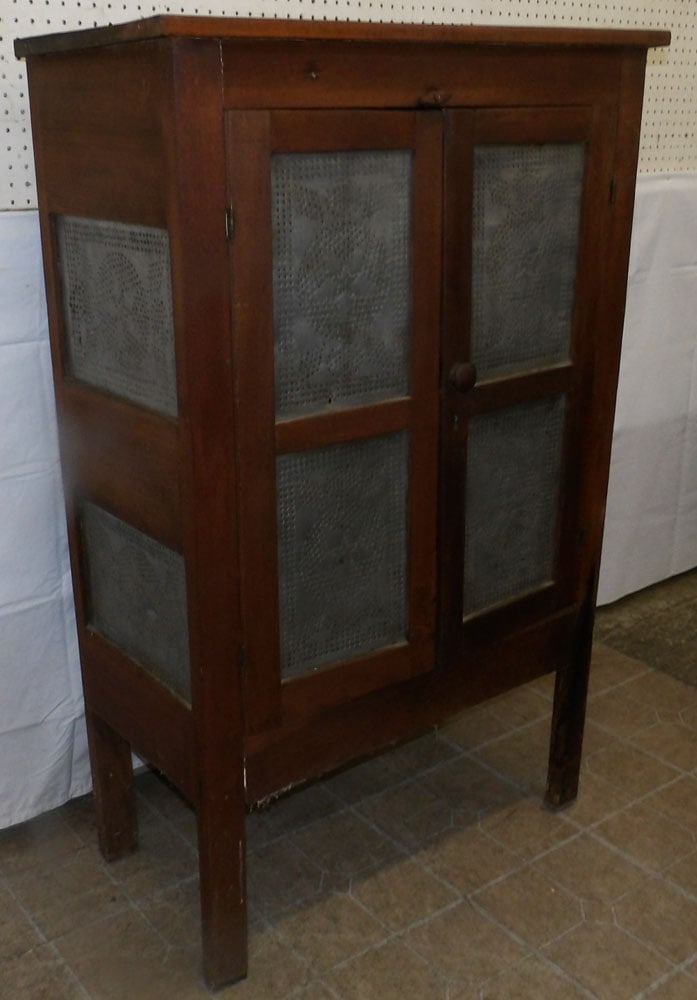 Cherry Punch Tin Two Door Pie Safe - 4