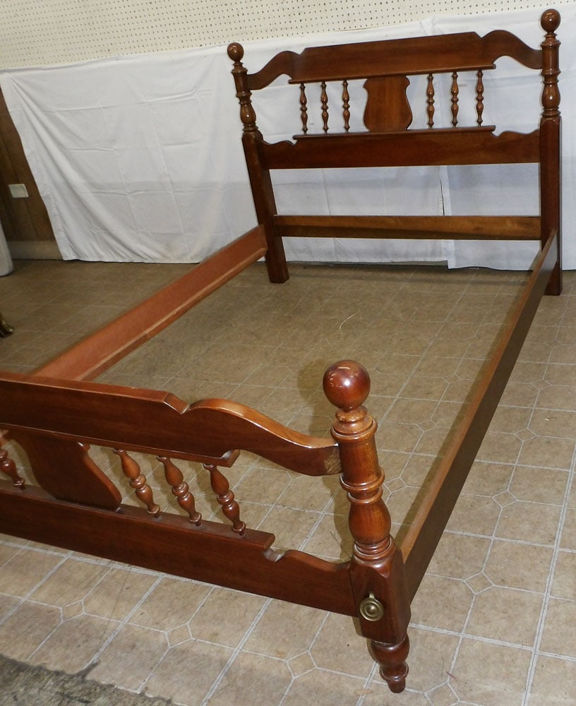 Cherry Full Size Bed with Rails - 2