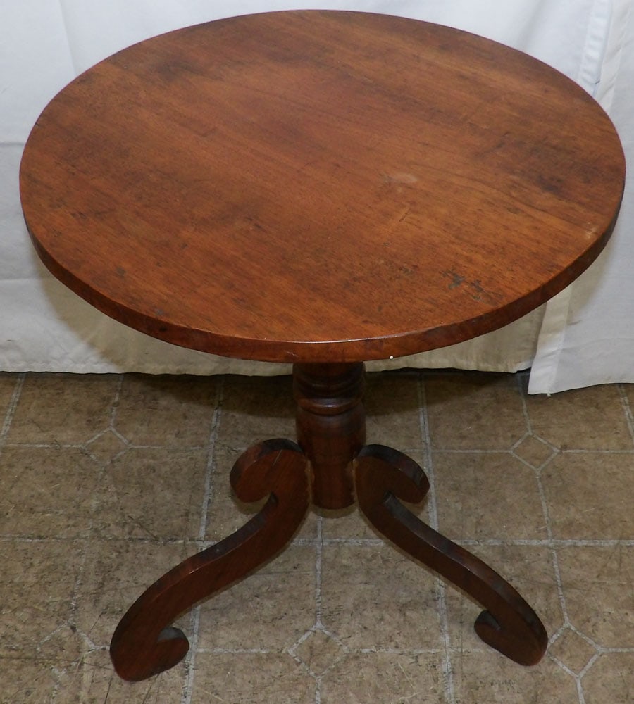 Antique Walnut Candlestand - 2