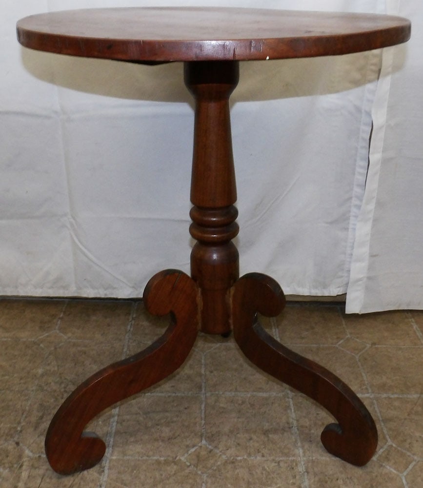 Antique Walnut Candlestand - 3