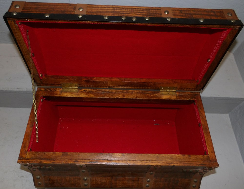 Oak & Copper Bound Chest - 4