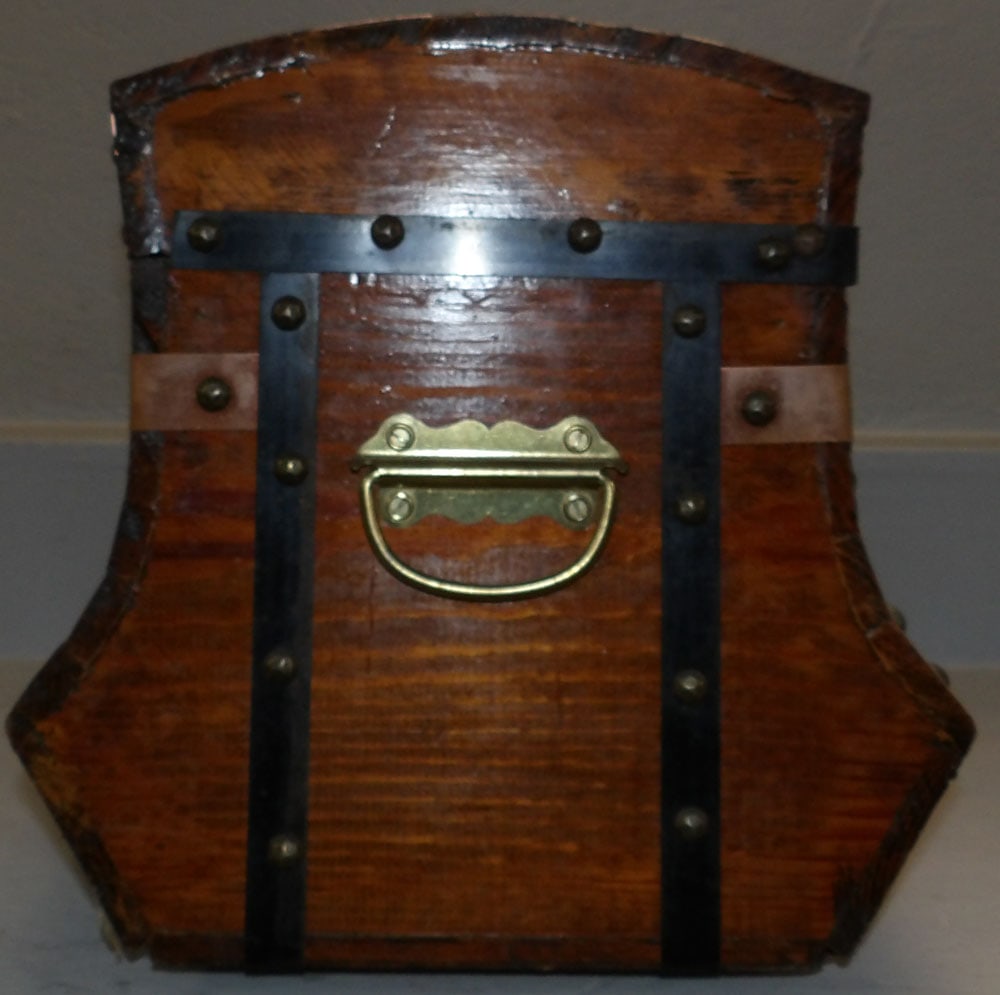 Oak & Copper Bound Chest - 5