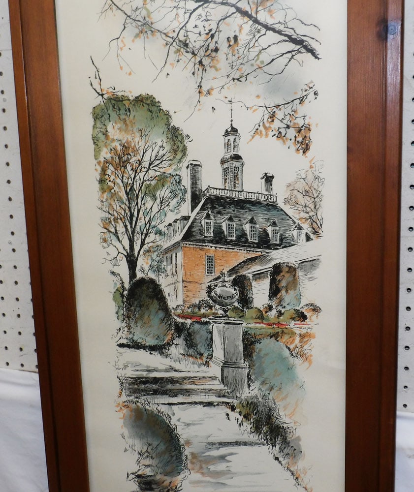 Two Prints in Pine Frames - 3