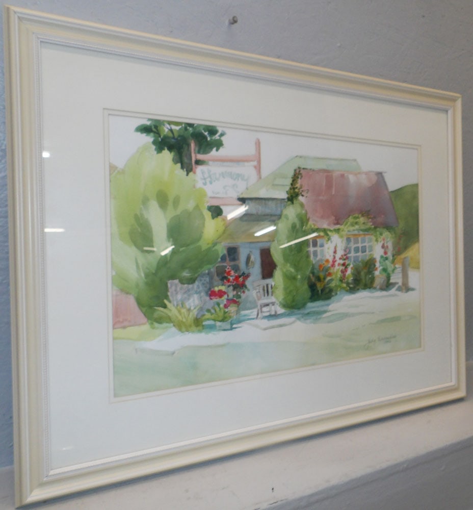 Framed Watercolor Signed & Dated: Framed Watercolor Signed & Dated . 23 1/2" x 30 1/2" ALL DESCRIPTIONS AND ANY CONDITION STATEMENT GIVEN BY LANGSTON AUCTION GALLERY ARE STRICTLY OPINIONS AND LANGSTON'S SHALL HAVE NO RESPONSIBILITY