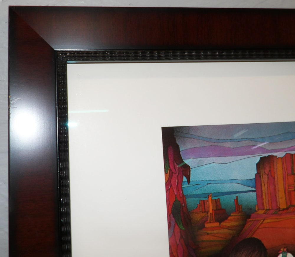 Framed Native American Poster Signed & Dated - 3