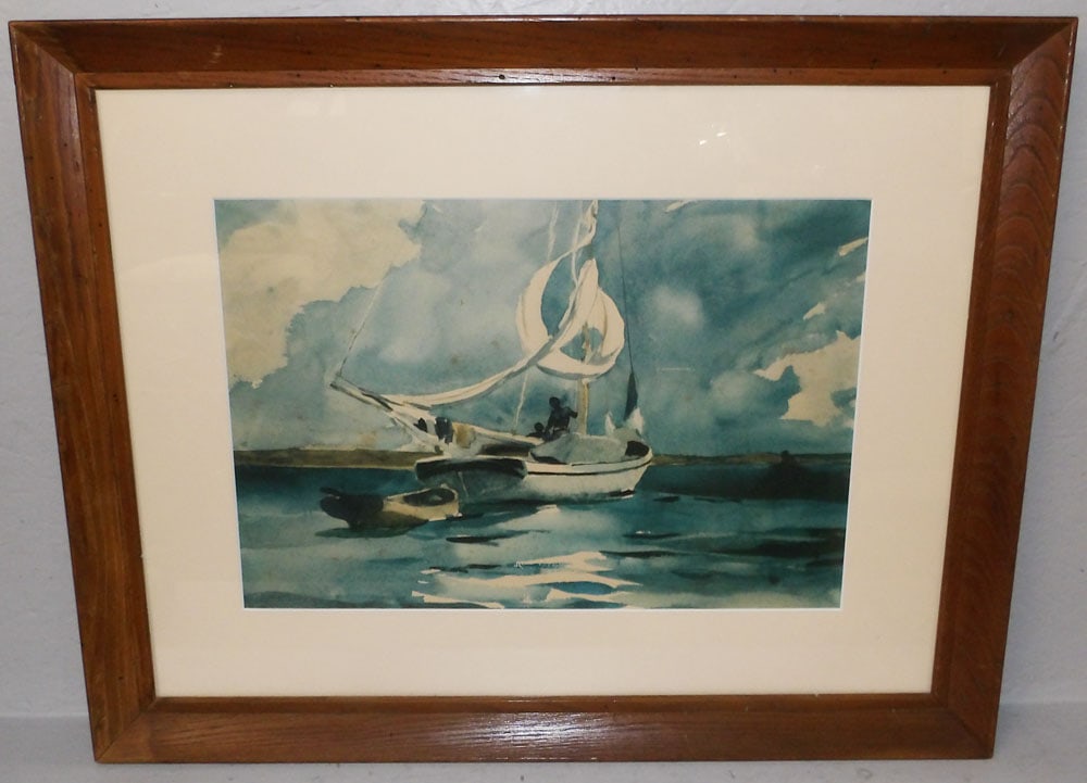 Framed Print: Framed Print. 22 1/4" x 28 1/4" ALL DESCRIPTIONS AND ANY CONDITION STATEMENT GIVEN BY LANGSTON AUCTION GALLERY ARE STRICTLY OPINIONS AND LANGSTON'S SHALL HAVE NO RESPONSIBILITY FOR ERRORS OR