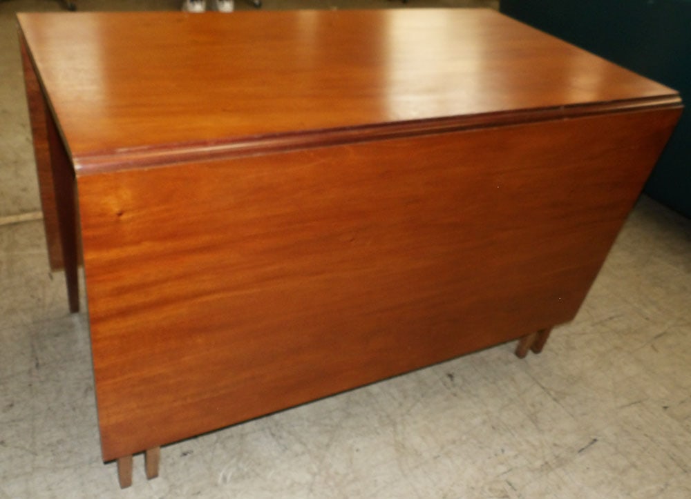 Mahogany Drop Leaf Dining Table - 8