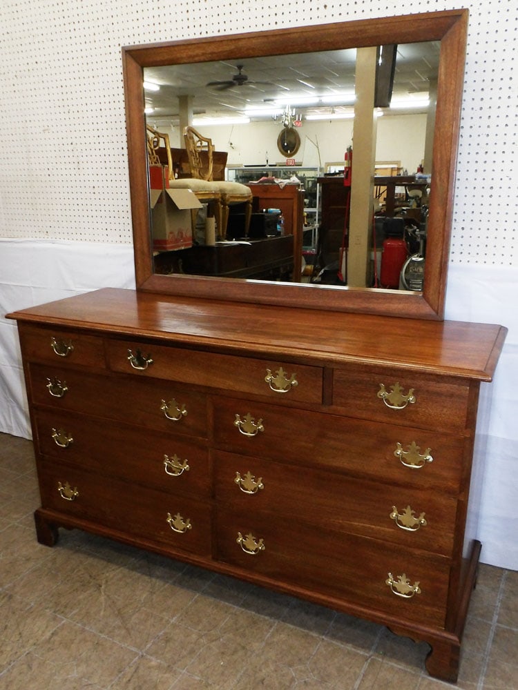 Mahogany Bench Made Dresser with Mirror (1 of 10)