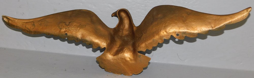 Brass Open Wing Eagle Wall Mount - 2