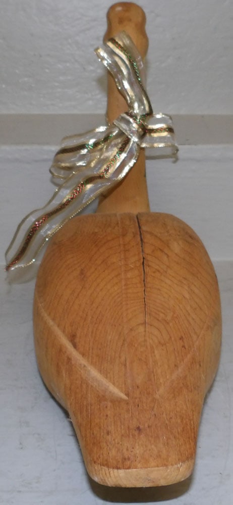 Carved Pine Swan Decoy - 3