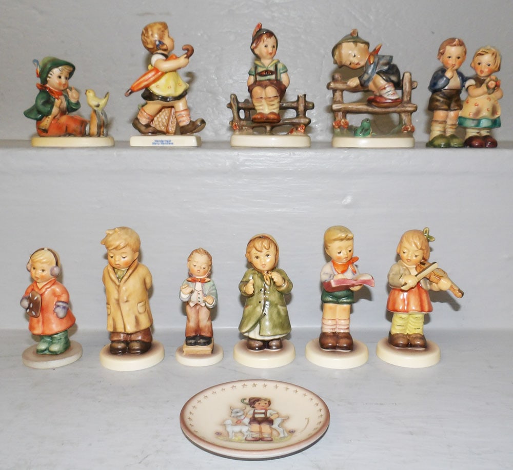 Lot of Eleven Hummel Figurines & Small Hummel Plate (1 of 6)