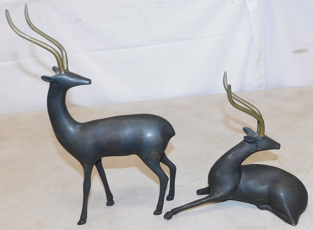 Two Brass Antelope Figures - 2