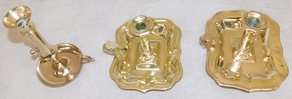 Three Brass Candlesticks - 2
