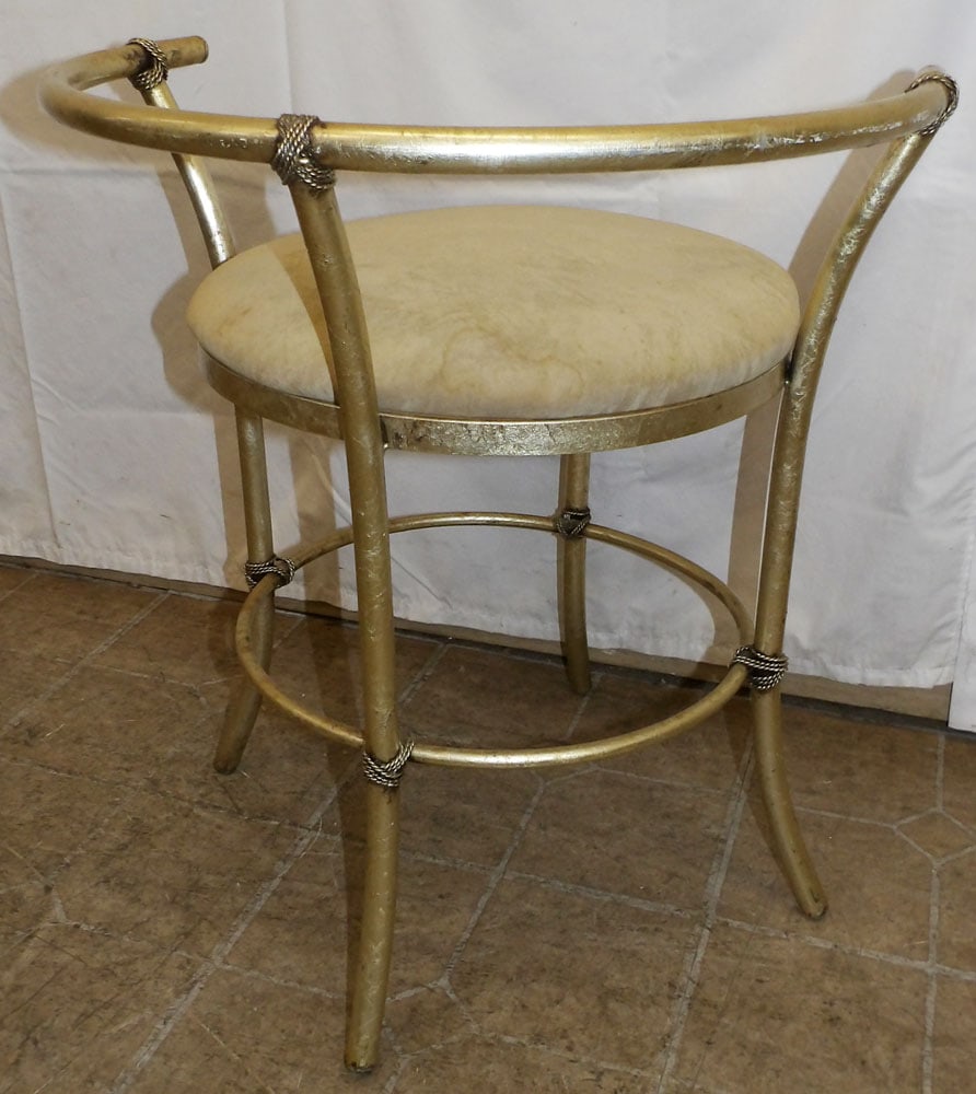 Painted Metal Vanity Bench - 3