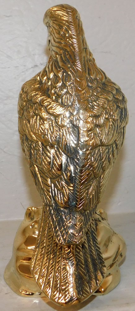 Polished Brass Eagle Sculpture - 4