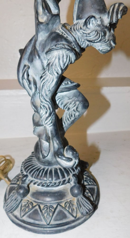 Painted Resin Figural Monkey Lamp - 3