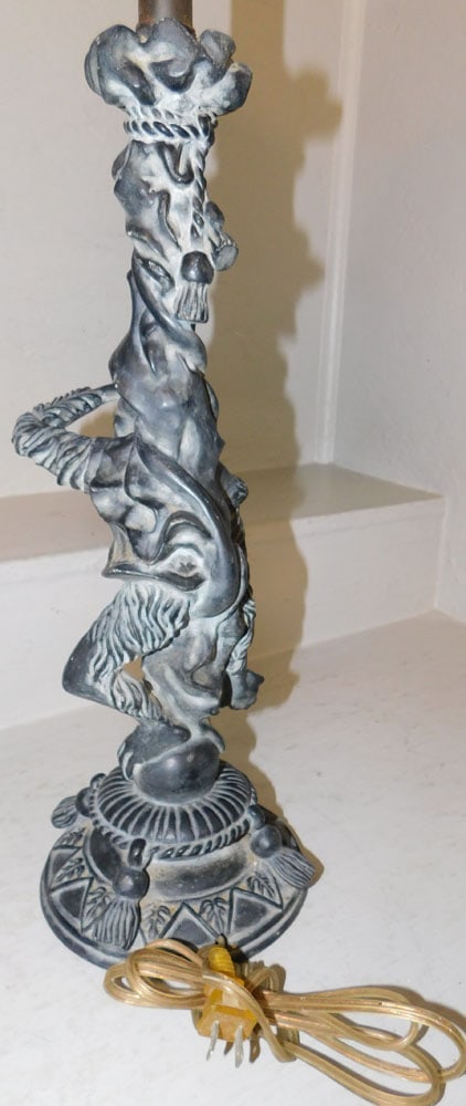 Painted Resin Figural Monkey Lamp - 4
