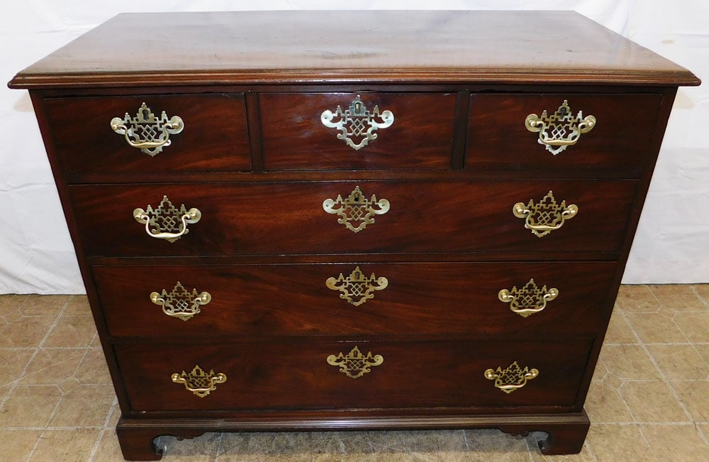 18th Century English Mahogany Three Over Three Drawer Chest (1 of 6)