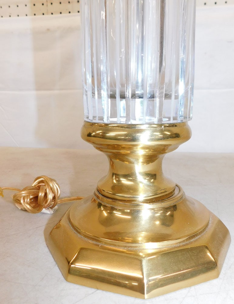 Brass & Crystal Lamp - 2