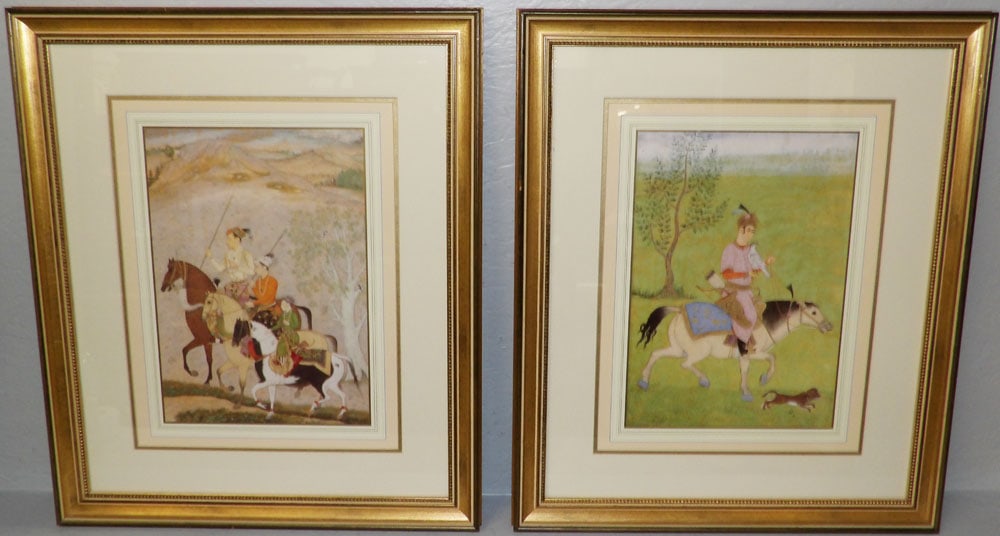 Pair of Framed Oriental Prints: Pair of Framed Oriental Prints . 23" x 19 1/2" "ALL DESCRIPTIONS AND ANY CONDITION STATEMENT GIVEN BY LANGSTON AUCTION GALLERY ARE STRICTLY OPINIONS AND LANGSTON'S SHALL HAVE NO RESPONSIBILITY FOR