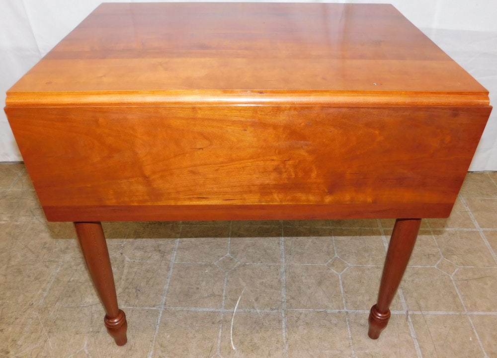 Cherry One Drawer Drop Leaf End Table - 6