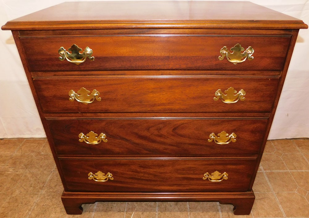 Mahogany Four Drawer Bed Side Chest by Henkel Harris (1 of 9)