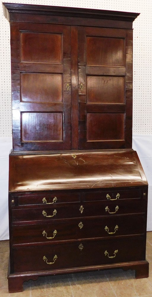 19th Century Two Piece Mahogany Blind Door Secretary with Deep Well Interior (1 of 12)