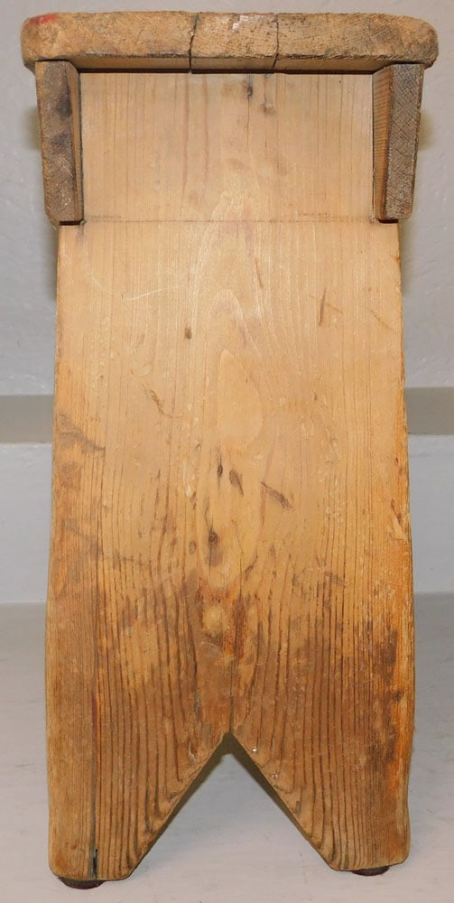 Antique Pine Stool - 3