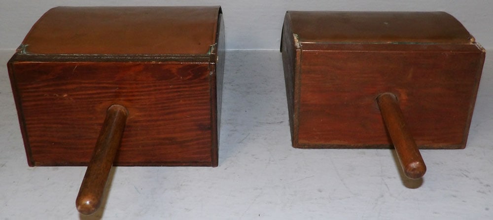 Two Antique Pine & Copper Scoops - 3