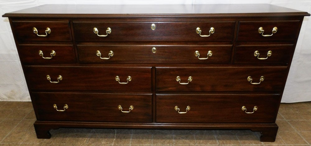 Mahogany Ten Drawer Dresser by Henkel Harris (1 of 10)