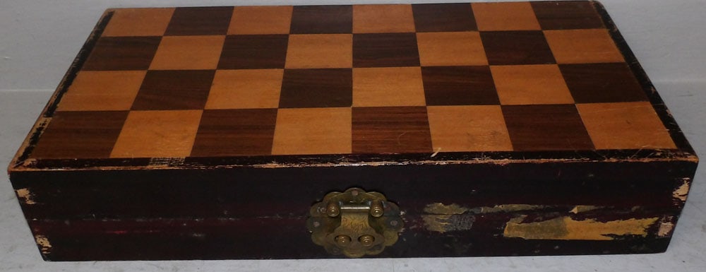 Rosewood & Maple Oriental Chess Set - 2