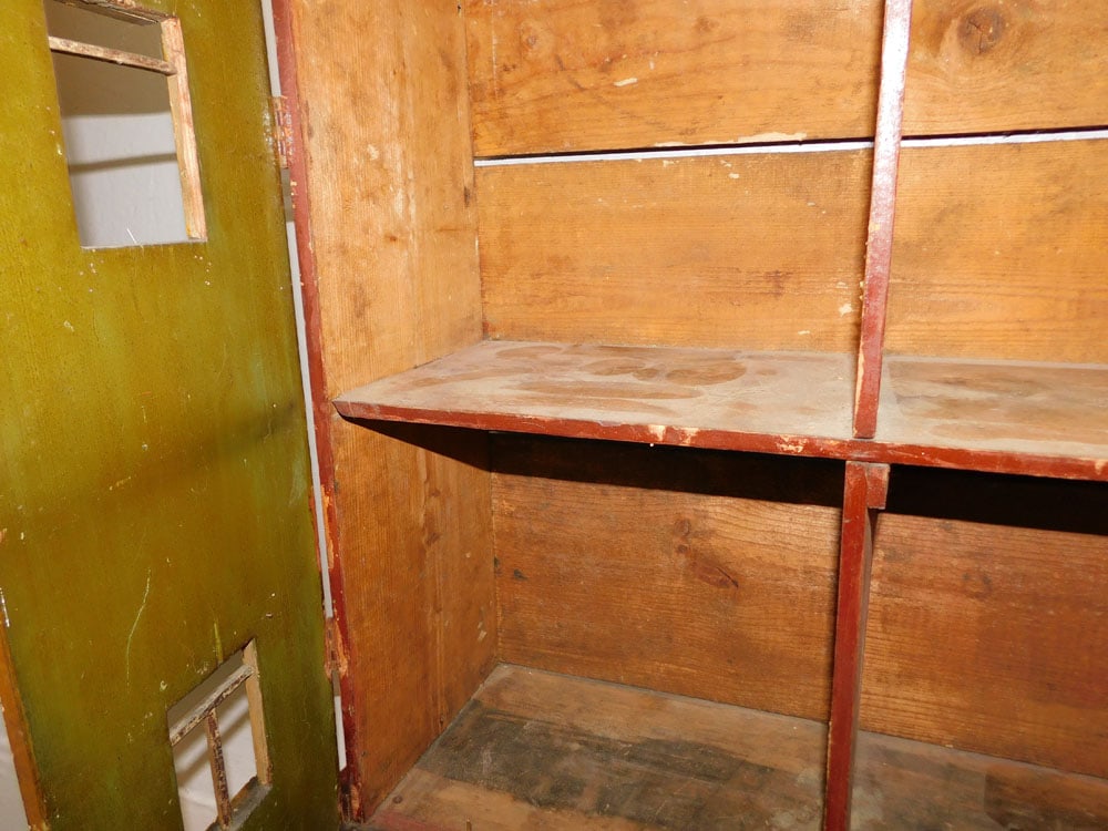 Antique Painted Pine Doll House - 7
