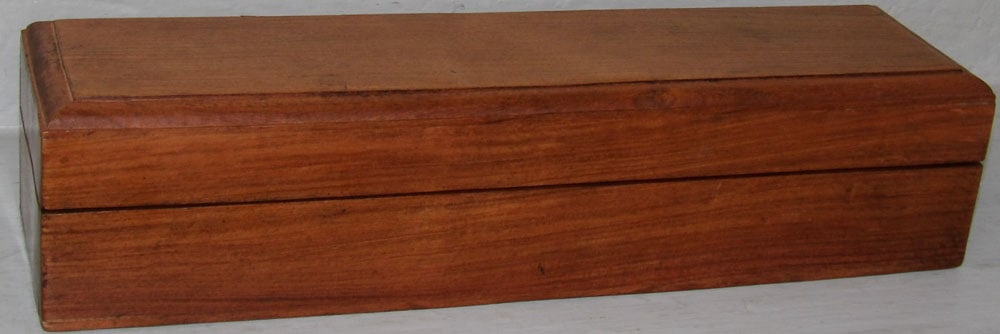Lift Top Rectangular Teak Wood Pen Box (1 of 4)