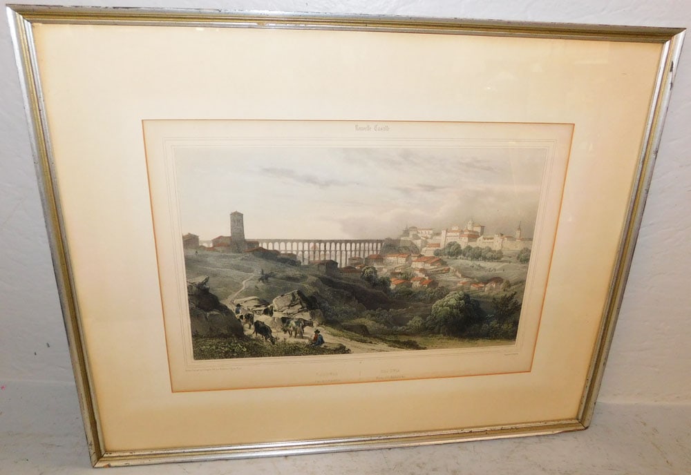 Framed Hand Colored Engraving of Nouvelle Castille: Framed Hand Colored Engraving of Nouvelle Castille . 17 1/4" x 21 3/4" "ALL DESCRIPTIONS AND ANY CONDITION STATEMENT GIVEN BY LANGSTON AUCTION GALLERY ARE STRICTLY OPINIONS AND LANGSTON'S SHALL HAVE