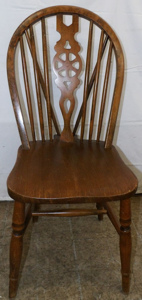 Elm Wood English Brace Back Windsor Side Chair (1 of 2)