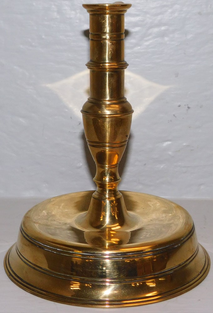 Polished Brass Bell Bottom Candlestick (1 of 4)