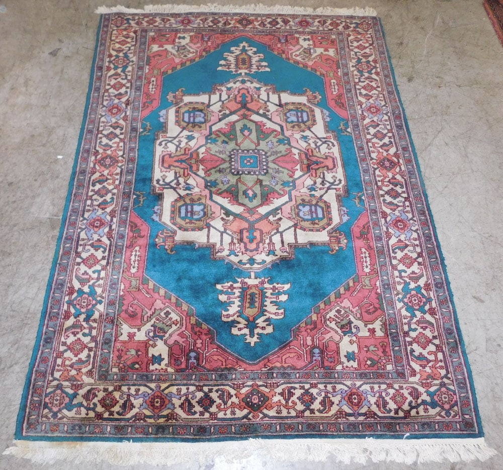 5' 7" x 8' 4" Hand Made Oriental Rug: 5' 7" x 8' 4" Hand Made Oriental Rug . "ALL DESCRIPTIONS AND ANY CONDITION STATEMENT GIVEN BY LANGSTON AUCTION GALLERY ARE STRICTLY OPINIONS AND LANGSTON'S SHALL HAVE NO RESPONSIBILITY FOR ERRORS OR