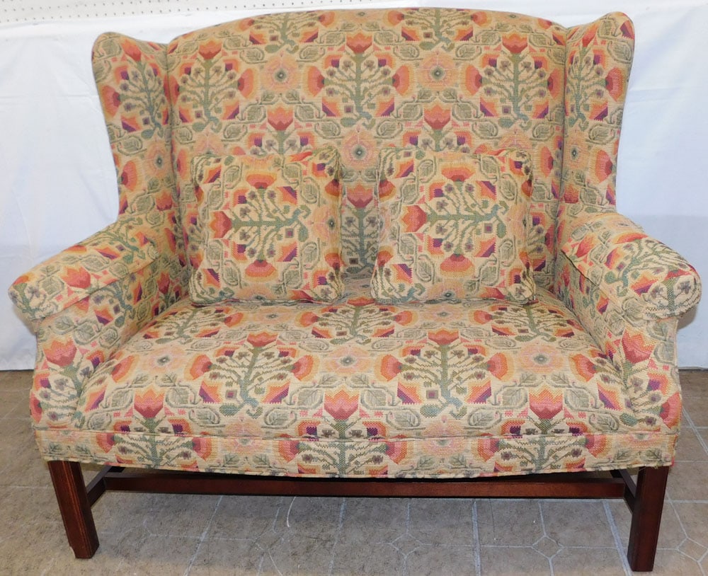 Upholstered Wing Back Settee by Lane (1 of 9)