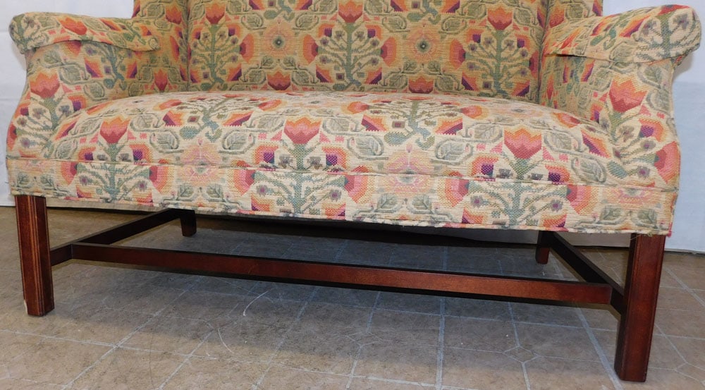 Upholstered Wing Back Settee by Lane - 3