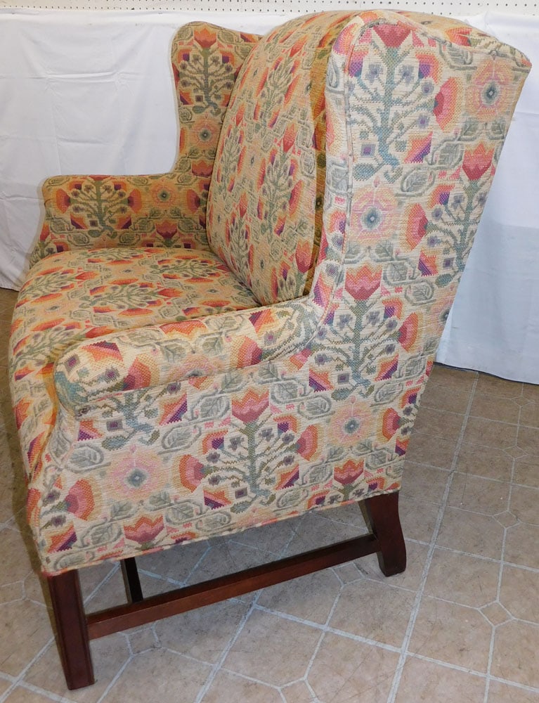 Upholstered Wing Back Settee by Lane - 5